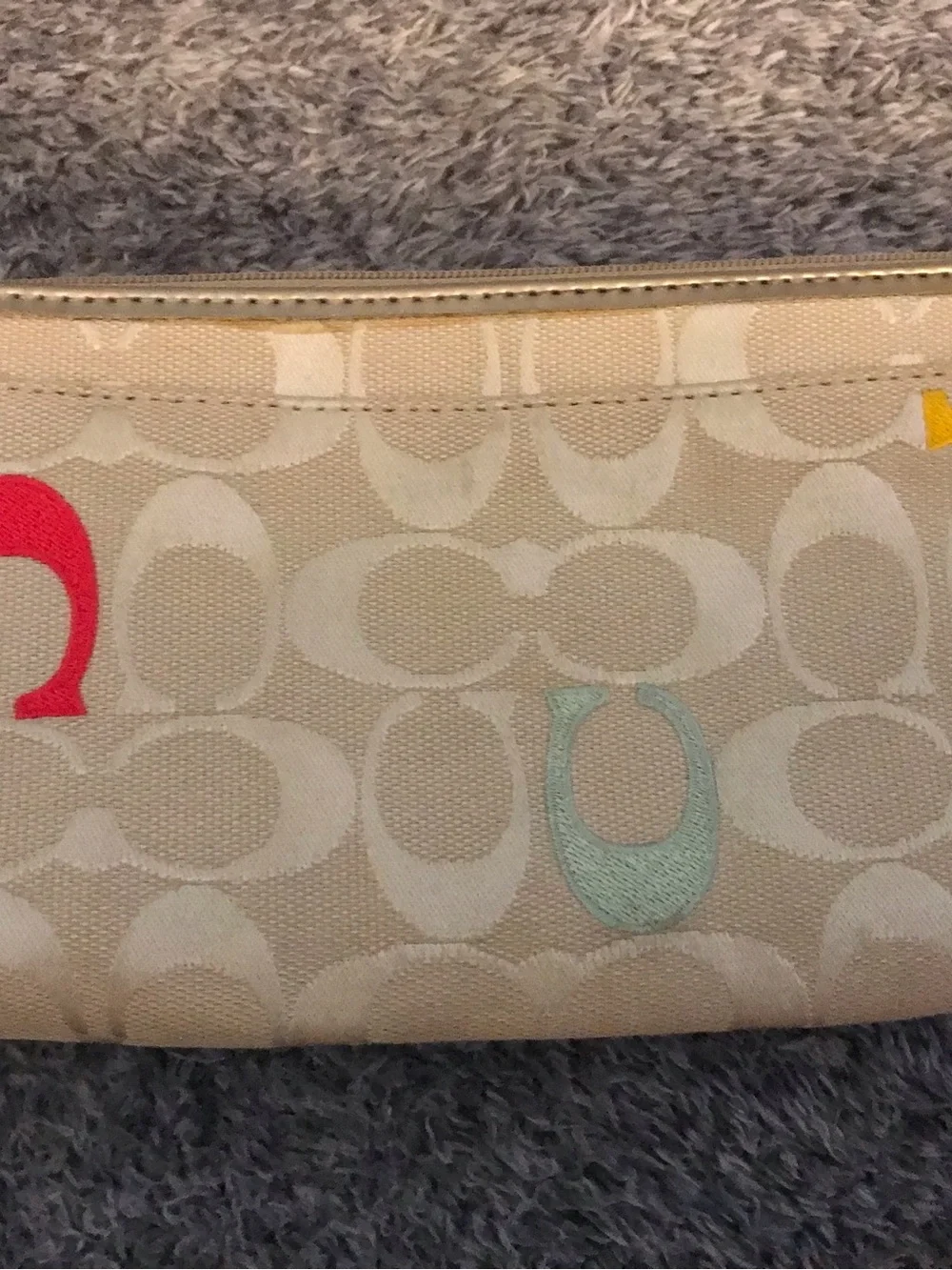 Coach Signature C Color Print Wristlet